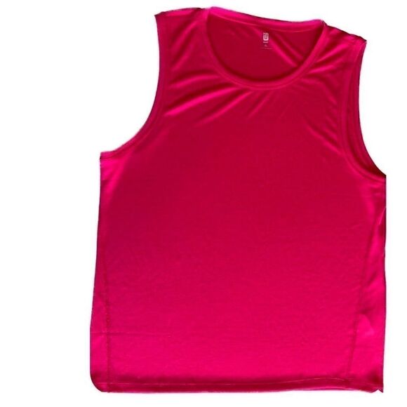 New ID IDEOLOGY Men's Birdseye Training Tank firey pink Medium - Picture 2 of 5